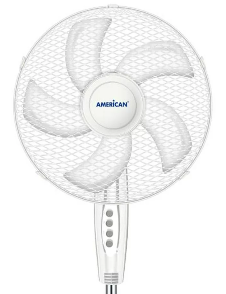 Ventilador De Pedestal 5 Aspas 16 Pulgadas Blanco American Sondemesa